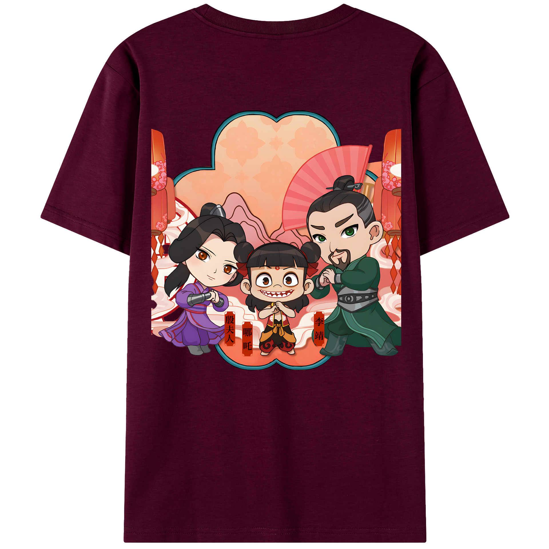 （画像用） Ne Zha 2 ナタ 魔童の大暴れ レディース半袖Tシャツ(バックプリント)